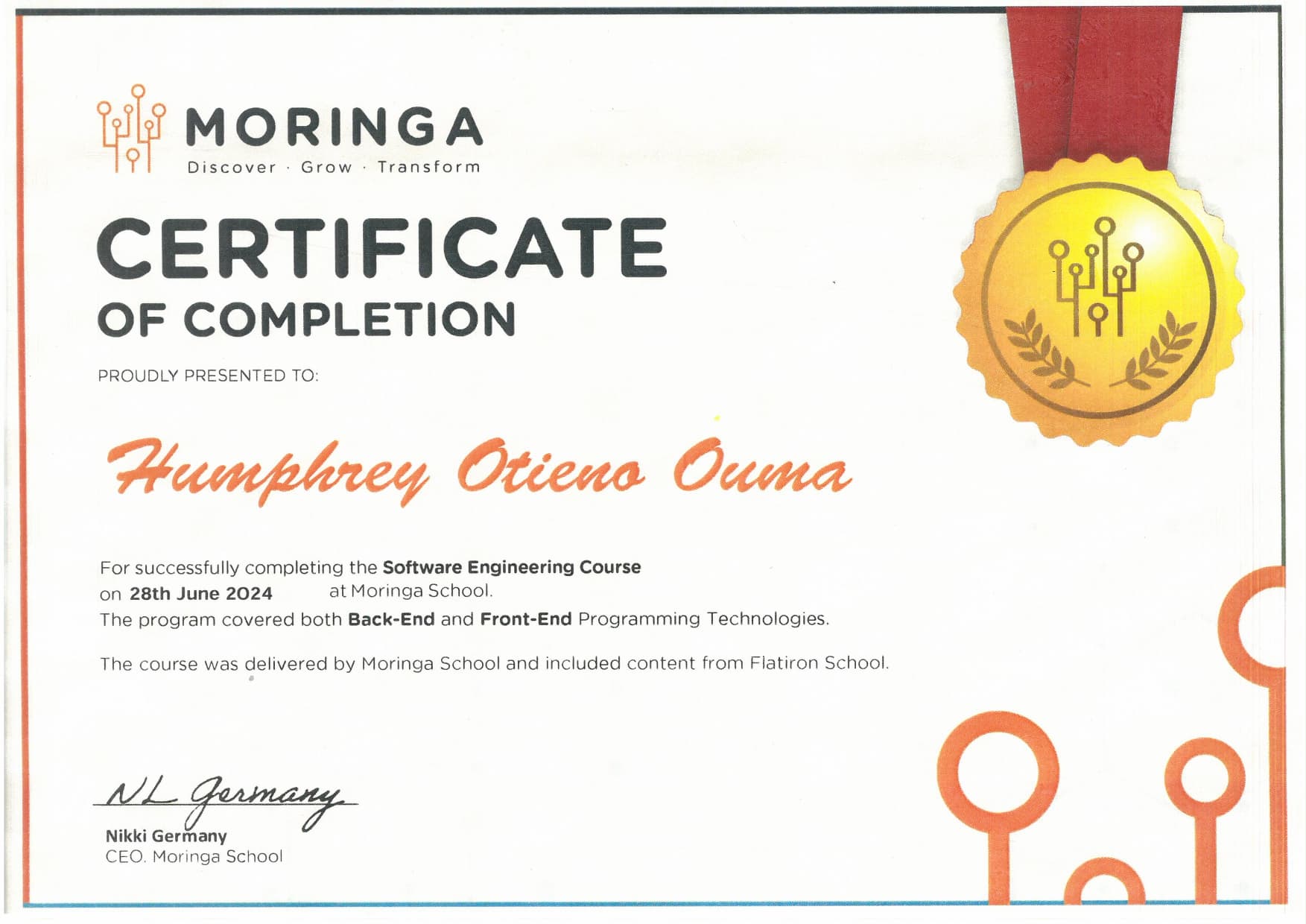Moringa Full-Stack Software Engineering